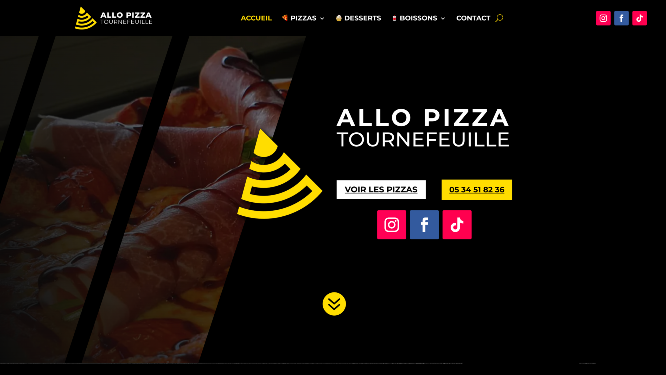 Allo Pizza Hero Section Accueil