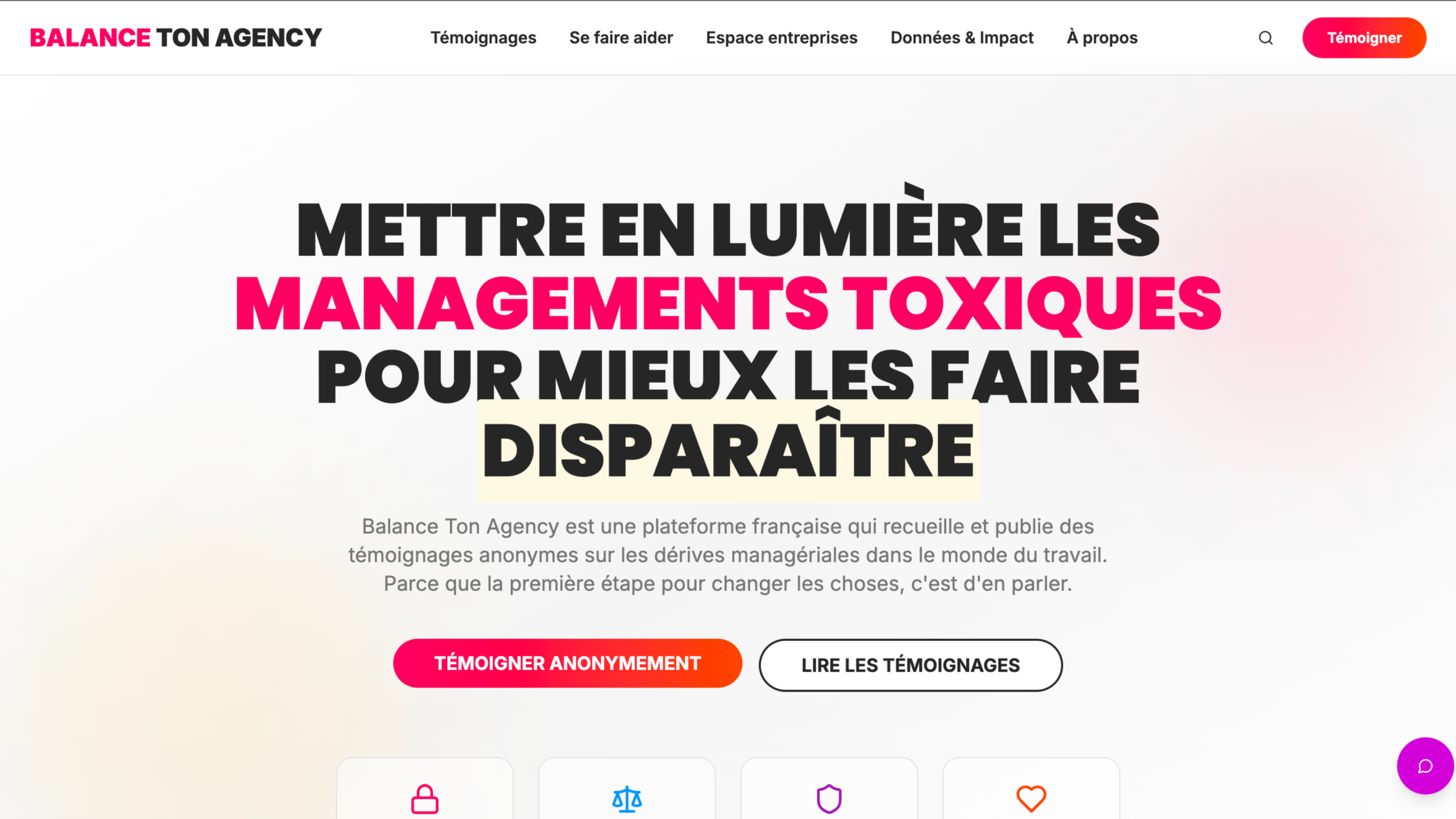 Balance Ton Agency Hero Section Page Accueil