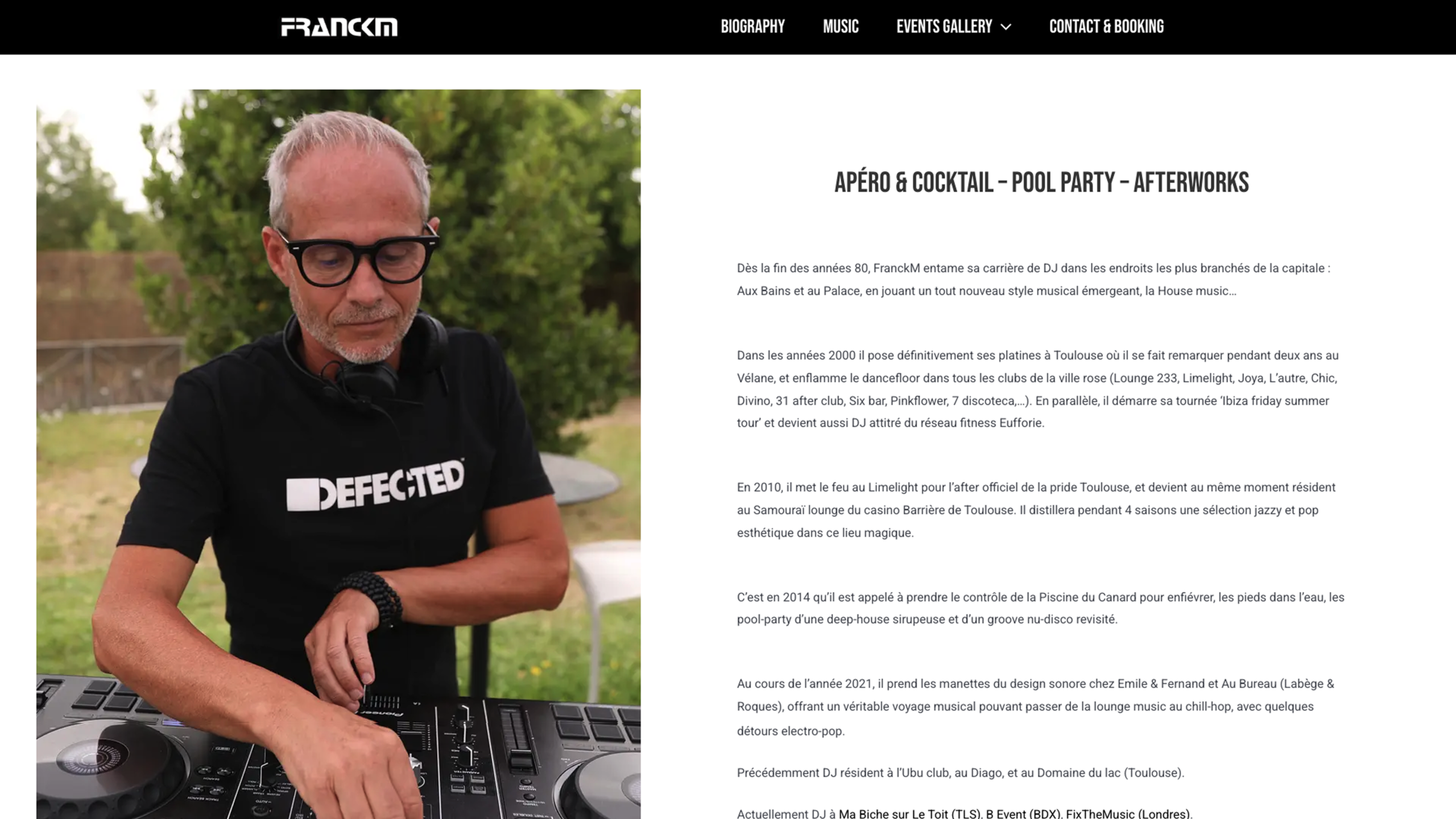 FranckM Hero Section Home Page