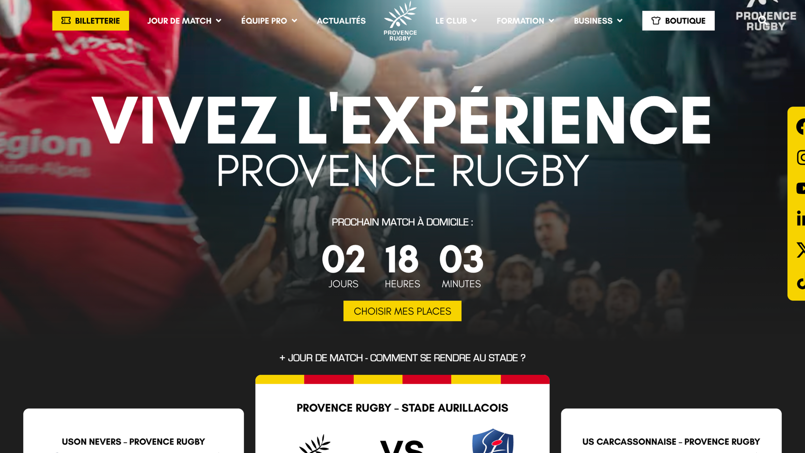 Provence Rugby Hero Section Accueil